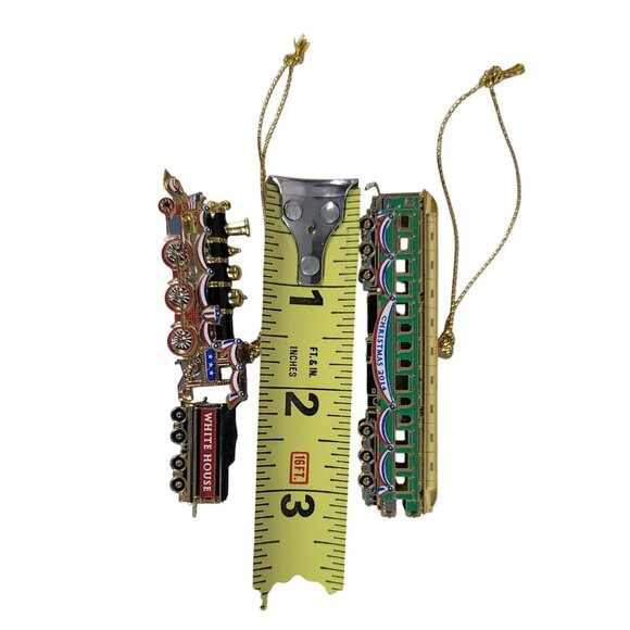 White House Historical Association Christmas Trains Ornament Harding Gold 2014 - Picture 6 of 6